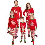 Rote Herrenhausanzüge & Herrenfreizeitanzüge mit Weihnachts-Motiv aus Baumwolle Größe XXL Weihnachten 