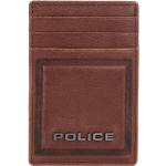 PT16-08536 Kreditkartenetui Leder 7 cm mit Geldscheinklammer Police Brown