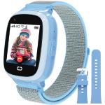 Blaue Smartwatches mit GPS mit LTE mit Schrittzähler für Kinder 