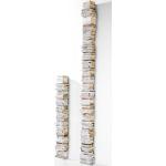 Weiße Büchertürme lackiert aus Metall Breite 0-50cm, Höhe 50-100cm, Tiefe 0-50cm 