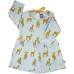 Mintgrüne Gepunktete Pünktchen Komma Strich Bambi Bio Nachhaltige Druckkleider & bedruckte Kinderkleider aus Baumwolle für Babys Größe 98 