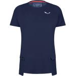 Marineblaue Salewa Puez Bio T-Shirts aus Spitze für Damen Größe L für den für den Sommer 