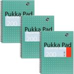 Silberne Pukka Pads Notizbücher & Kladden DIN A4 aus Papier 3-teilig 