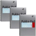 Silberne Pukka Pads Notizbücher & Kladden DIN A4 aus Papier 3-teilig 