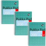 Silberne Pukka Pads Notizbücher & Kladden DIN A5 aus Papier 3-teilig 