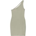 Pastellgrüne Unifarbene Ärmellose Mini One Shoulder Bandage-Kleider & Bodycon-Kleider aus Polyester enganliegend für Damen Größe M 
