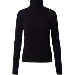Schwarze Langärmelige United Colors of Benetton Rollkragen Strickpullover aus Wolle für Damen Größe XL 