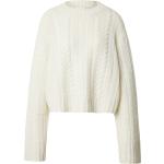 Reduzierte Weiße Langärmelige Kaschmir-Pullover aus Wolle für Damen Größe XS 