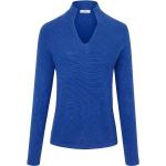 Royalblaue Peter Hahn Stehkragen Kaschmir-Pullover maschinenwaschbar für Damen Größe L 