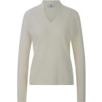 Weiße Peter Hahn Stehkragen Kaschmir-Pullover mit Vogel-Motiv aus Wolle maschinenwaschbar für Damen Größe XL 