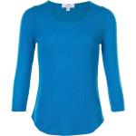 Blaue 3/4-ärmelige Peter Hahn Kaschmir-Pullover Handwäsche für Damen Größe XL 