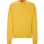 Reduzierte Gelbe HUGO BOSS HUGO Bio Rundhals-Ausschnitt Rundhals-Pullover aus Baumwolle für Herren Größe XL 