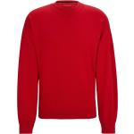 Rote HUGO BOSS HUGO Bio Rundhals-Ausschnitt Rundhals-Pullover aus Baumwolle für Herren Größe XXL 