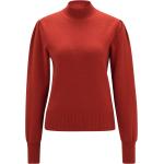 Reduzierte Rote HUGO BOSS BOSS Stehkragen Kaschmir-Pullover aus Wolle für Damen Größe XL für den für den Herbst 