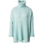 Reduzierte Mintgrüne Unifarbene Langärmelige Zabaione Rollkragen Strickpullover aus Wolle für Damen 
