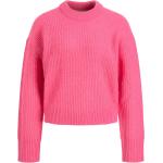 Reduzierte Pinke Unifarbene JJXX Strickpullover aus Wolle für Damen Übergrößen Große Größen 