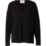 Reduzierte Schwarze Langärmelige Pepe Jeans V-Ausschnitt Kaschmir-Pullover aus Wolle für Damen Größe S 