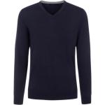 Reduzierte Blaue Casual V-Ausschnitt Kaschmir-Pullover aus Wolle für Herren Größe L für den für den Winter 