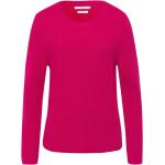 Reduzierte Fuchsiafarbene Unifarbene Brax Strickpullover aus Wolle für Damen Größe M Große Größen 
