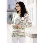 Mintgrüne Langärmelige bader Kaschmir-Pullover aus Wolle für Damen Größe M 