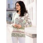 Mintgrüne Langärmelige bader Kaschmir-Pullover aus Wolle für Damen Größe XXL 