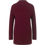 Reduzierte Burgundfarbene Stehkragen Kaschmir-Pullover mit Vogel-Motiv aus Wolle maschinenwaschbar für Damen Größe L 