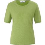 Grüne Halblangärmelige Peter Hahn Rundhals-Ausschnitt Kaschmir-Pullover mit Vogel-Motiv aus Wolle maschinenwaschbar für Damen Größe L 