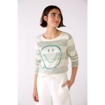 Grüne Oui Rundhals-Ausschnitt Rundhals-Pullover für Damen Größe S für den für den Herbst 