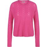 Reduzierte Pinke UTA RAASCH Rundhals-Ausschnitt Strickpullover aus Wolle maschinenwaschbar für Damen Größe XL 
