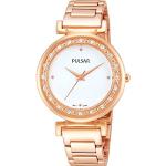 Pulsar Watches Women's Rose Gold Tone Dress Watch With Stone Set Bezel