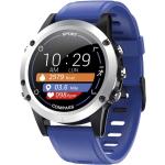 Blaue Quarz Kunststoffarmbanduhren mit Digital-Zifferblatt mit Kunststoff-Uhrenglas mit Silikonarmband für Herren 