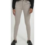 Graue Unifarbene PULZ 5-Pocket Jeans aus Kunstfaser für Damen Weite 29, Länge 30 