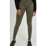 Grüne Unifarbene PULZ 5-Pocket Jeans aus Kunstfaser für Damen Weite 29, Länge 30 