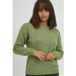 Reduzierte Grüne Unifarbene PULZ Rundhals-Ausschnitt Strickpullover aus Kunstfaser für Damen Größe XL 