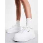 Weiße Puma Low Sneaker mit Schnürsenkel aus Leder für Damen Größe 42 