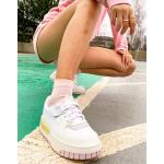 Reduzierte Weiße Puma Low Sneaker aus Leder für Damen Größe 35,5 