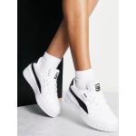 Reduzierte Weiße Puma Low Sneaker aus Leder für Damen Größe 35,5 