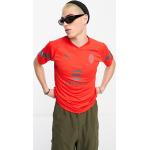 Reduzierte Rote Langärmelige Puma T-Shirts mit Reißverschluss für Herren Größe S 