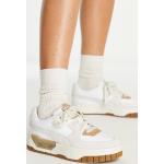 Reduzierte Weiße Puma Low Sneaker aus Leder für Damen Größe 40,5 