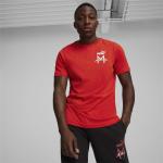 Reduzierte Rote Kurzärmelige Puma AC Mailand T-Shirts für Herren Größe XS 