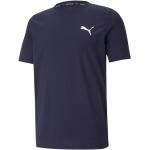Reduzierte Dunkelblaue Puma Active T-Shirts aus Polyester für Herren Größe L 