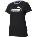 Reduzierte Schwarze Sportliche Puma T-Shirts aus Baumwolle für Damen Größe XS 