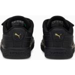 Schwarze Puma Basket Classic Low Sneaker mit Klettverschluss aus Nubukleder für Kinder Größe 23 