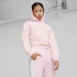 Pinke Bestickte Puma Kinderhoodies & Kapuzenpullover für Kinder für Mädchen Größe 128 für den für den Winter 
