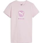 Reduzierte Lila Kurzärmelige Puma T-Shirts aus Jersey für Damen Größe S 