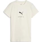 Reduzierte Beige Kurzärmelige Puma T-Shirts aus Jersey für Damen Größe XS 