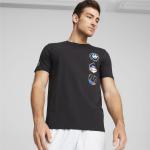 Schwarze Kurzärmelige Puma BMW T-Shirts aus Jersey für Herren Größe XXL 