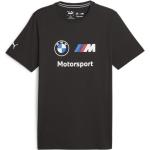 Schwarze Puma Essentials BMW Merchandise T-Shirts aus Baumwolle für Herren Größe M 