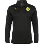 Schwarze Puma BVB Herrensweatshirts mit Reißverschluss Größe S für den für den Herbst 