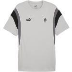 Graue Kurzärmelige Borussia Mönchengladbach T-Shirts aus Baumwolle 